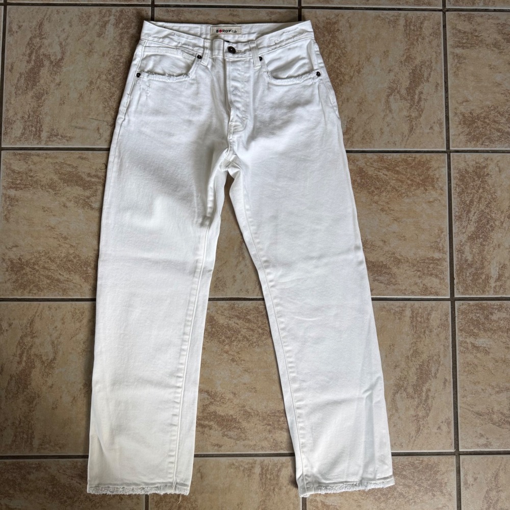 Boro‎ Sea Denim White Selvedge Jeans Straight Leg Button Fly Japanese Fabric 26